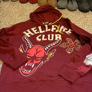 Netflix Hellfire Club Burgundy Hoodie